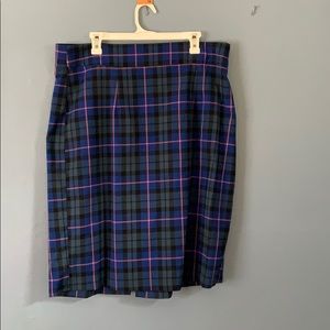 Eloquii Blue, Pink, Green Plaid Skirt 16